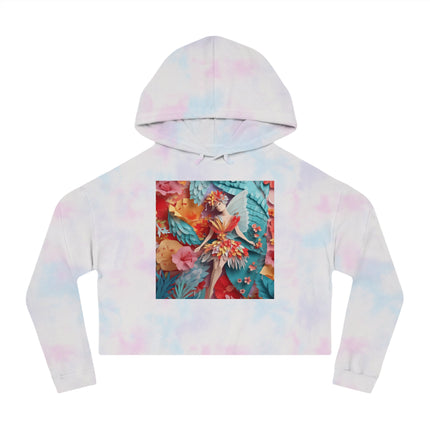 Hibiscus Fairy Women’s Cropped Hooded Sweatshirt