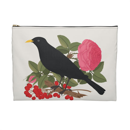 Blackbird & Rose Accessory Pouch – Timeless Beauty & Elegant Charm