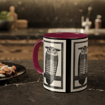 Horned Owl by Samuel Jessurun de Mesquita Colorful Mugs, 11oz