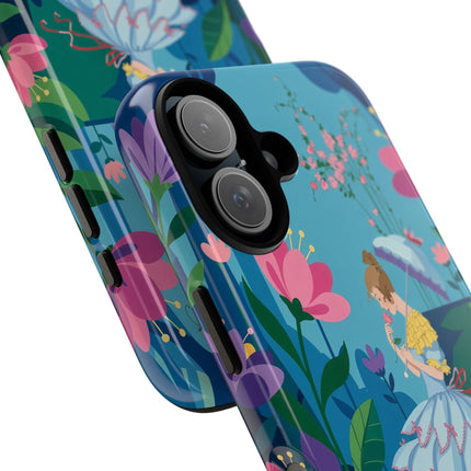 🌸☂️ A Stroll Through The Enchanted Forest Phone Case – Art Deco Floral Fantasy