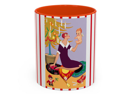 Art Deco Christmas Colorful Mugs (11oz, 15oz)