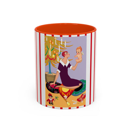 Art Deco Christmas Colorful Mugs (11oz, 15oz)