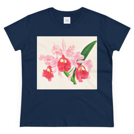 Cattleya gigas by Jean Jules Linden Women's Midweight Cotton Tee
