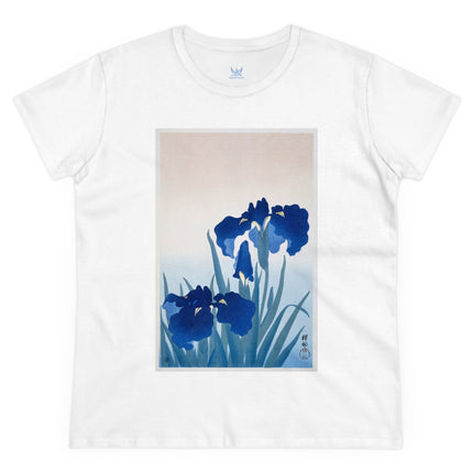 Irises by Ohara Koson Women's Midweight Cotton Tee
