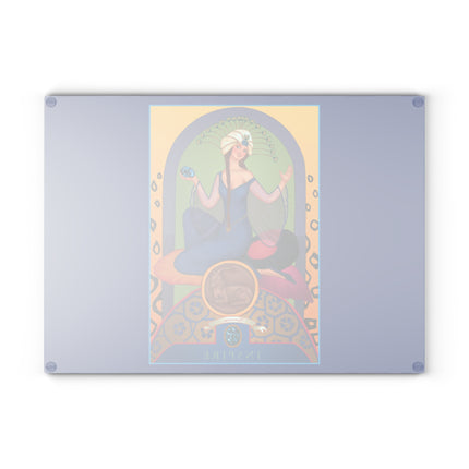 December & Tanzanite Zodiac Glass Cutting Board