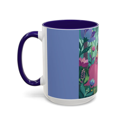 The Lady Of The Enchanted Mirror Colorful Mugs – Art Deco Botanical Elegance