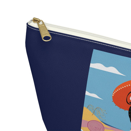 Beachside Promenade Cosmetic Bag – Glamorous Summer Stroll & Retro Chic