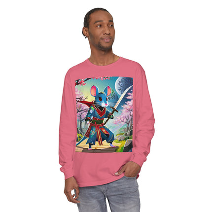 Cyber Samurai Rat Long Sleeve T-Shirt