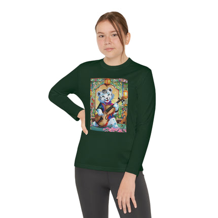 Melodies of the Snow Lion Cub Youth Long Sleeve Competitor Tee – Musical Magic & Enchanted Adventure