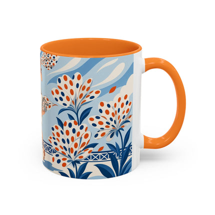 🌼🧡 The Polka Dot Wind Dancer Colorful Mug – Art Deco Fashion Whimsy