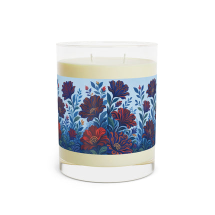 🌺💙 The Sapphire Garden Dancer Scented Candle – Art Deco Floral Whimsy
