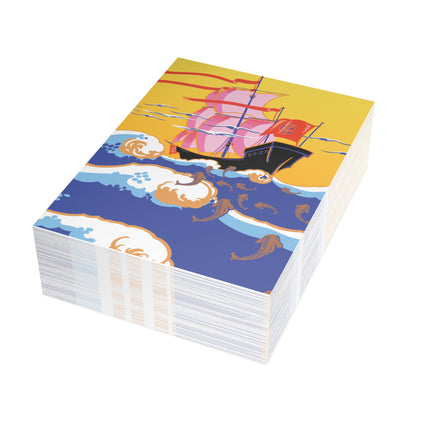 Golden Seas and Whimsical Dreams Postcard Bundles (envelopes included)