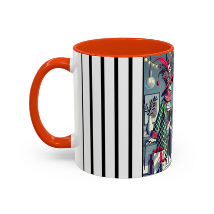 Whimsical Christmas Tea Party Colorful Mugs (11oz, 15oz)
