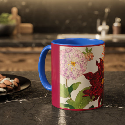 Dahlia Flower by Tanigami Kônan Colorful Mugs (11oz, 15oz)