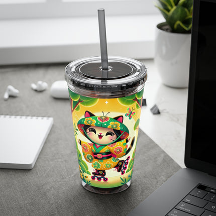 Firefly Dance on Wheels Sunsplash Tumbler with Straw, 16oz