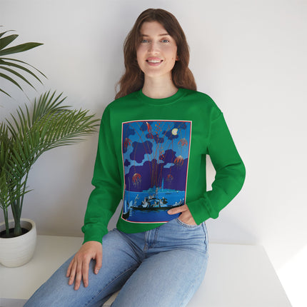 Fireworks in Venice by George Barbier Heavy Blend™ Crewneck Sweatshirt