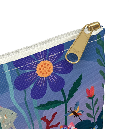 🐠🌸 The Enchanted Aquarium Garden Accessory Pouch – Art Deco Underwater Fantasy