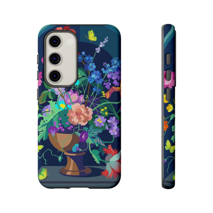 Midnight Floral Reverie Phone Case – Vibrant Bloom & Enchanted Beauty