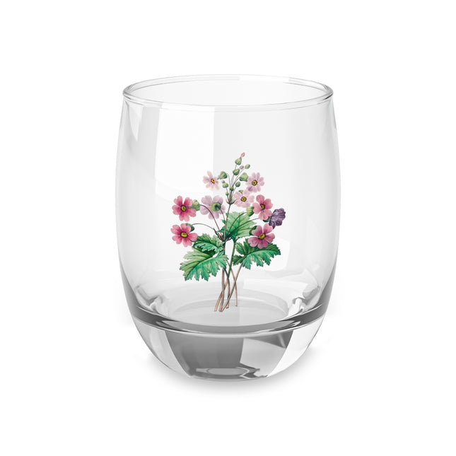 Chinese Primrose botanical illustration by Pierre-Joseph Redouté Whiskey Glass