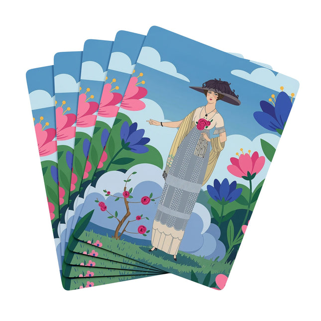 🌸☀️ Garden Of New Beginnings Playing Cards – Art Deco Floral Elegance