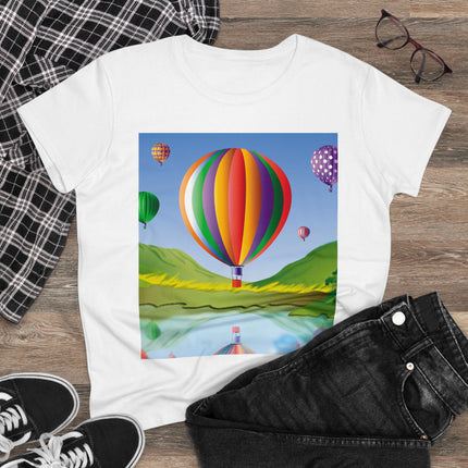 Colorful Heights Women's Midweight Cotton Tee