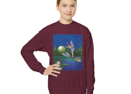 Fairy on a Dragonfly Youth Crewneck Sweatshirt
