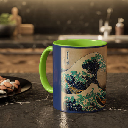The Great Wave off Kanagawa by Katsushika Hokusai Colorful Mugs (11oz, 15oz)