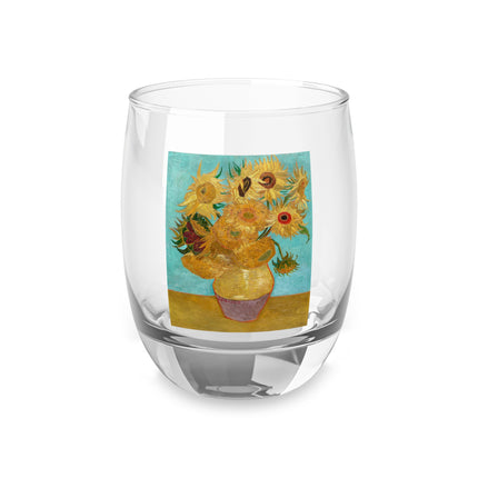 Vase with Twelve Sunflowers by Vincent van Gogh Whiskey Glass