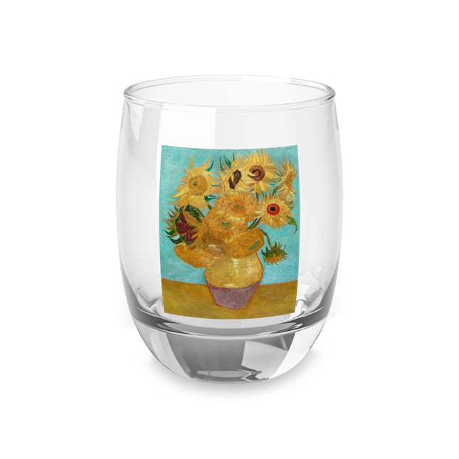 Vase with Twelve Sunflowers by Vincent van Gogh Whiskey Glass