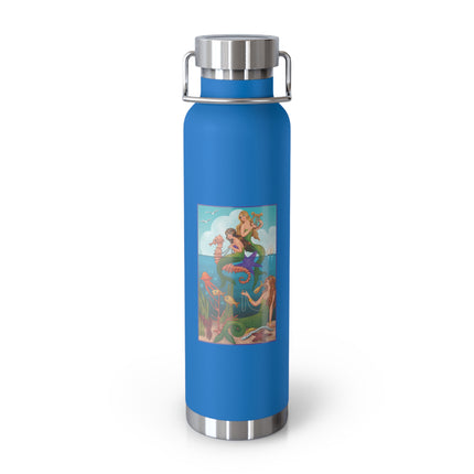 Three Mermaids with Strings of Pearls by Carlo Chiostri Copper Vacuum Insulated Bottle, 22oz