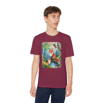 Mischievous Fox Youth Competitor Tee – Forest Fun & Whimsical Adventure