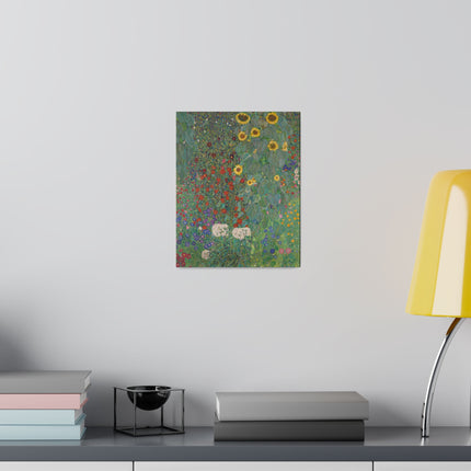 Farm Garden with Sunflowers by Gustav Klimt Matte Canvas, Stretched, 0.75"