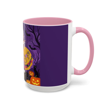 🎭🌹 The Harlequin Rose Masquerade Colorful Mug – Theatrical Halloween Romance