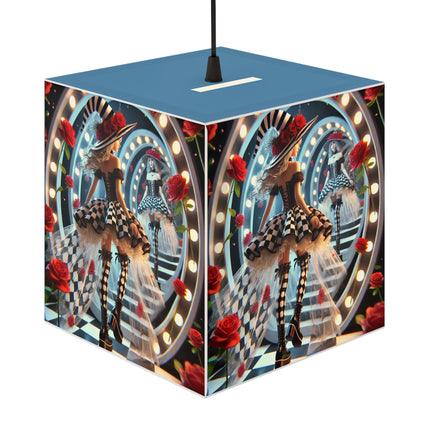 Halloween Witch Through the Mirror Light Cube Lamp