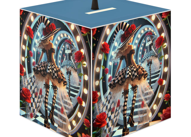 Halloween Witch Through the Mirror Light Cube Lamp