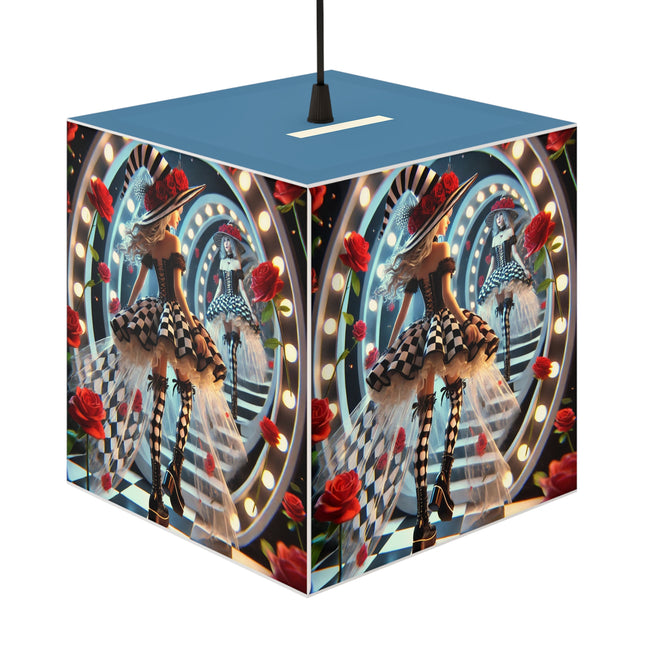 Halloween Witch Through the Mirror Light Cube Lamp