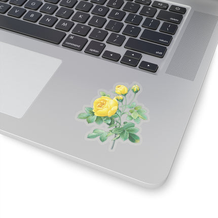 Yellow Rose Botanical Illustration by Pierre-Joseph Redouté Kiss-Cut Stickers (4 Sizes)