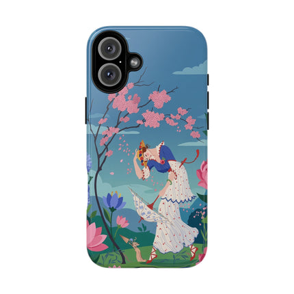 🌸☂️ The Lady Of The Falling Blossoms Phone Case – Art Deco Garden Whimsy