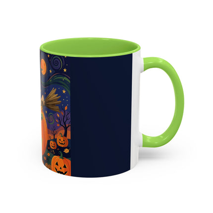 🧙‍♀️🎃 The Witch Of Pumpkin Moon Hollow Colorful Mug – Whimsical Halloween Magic