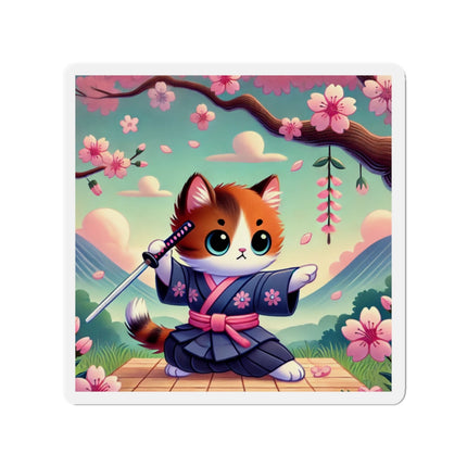 Samurai Kitten Die-Cut Magnets (5 Sizes)