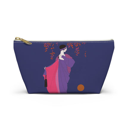 Crimson Shawl Geisha Cosmetic Bag – Elegant Mystery & Vibrant Grace