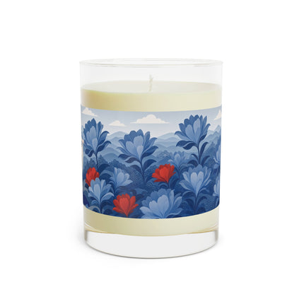 🌸🎎 The Lady Of The Imperial Blue Garden Scented Candle – Art Deco Japanese Floral Elegance