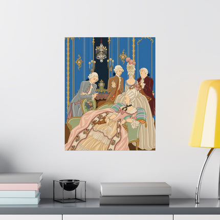 🌹👑 The Dangerous Liaisons Salon Matte Vertical Poster – George Barbier Rococo Elegance