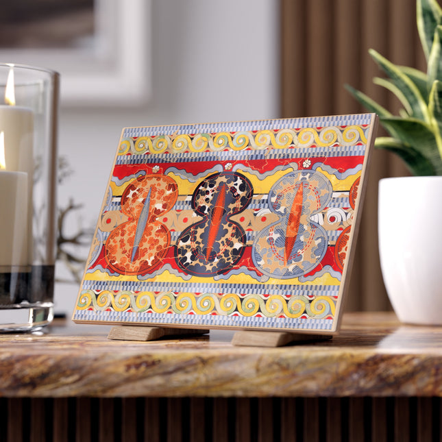 Reproduction of the Shield Frieze by Emile Gilliéron Ceramic Tile