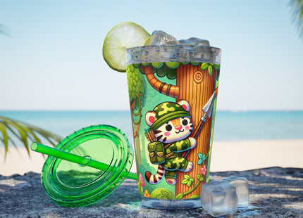 Stealthy Stripes Sunsplash Tumbler with Straw, 16oz