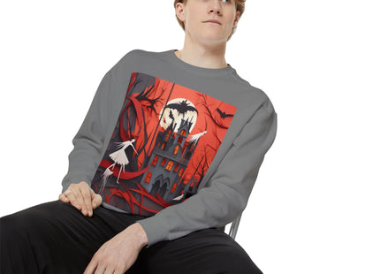 Halloween Night Scene Unisex Garment-Dyed Sweatshirt