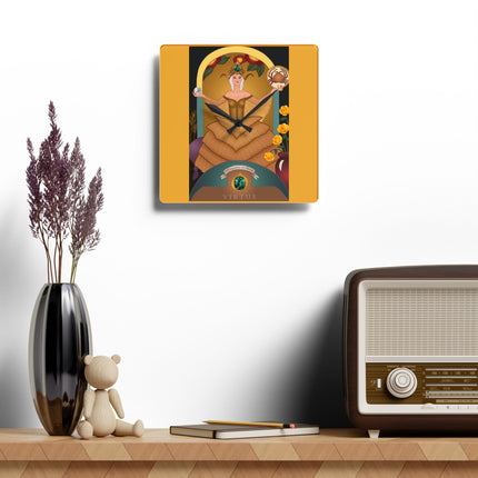 June & Pearl, Alexandrite Zodiac Acrylic Wall Clock