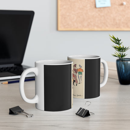 Artists’ Ball, Harlequin and Dancers by Joaquin Torres-Garcia Ceramic Mug 11oz