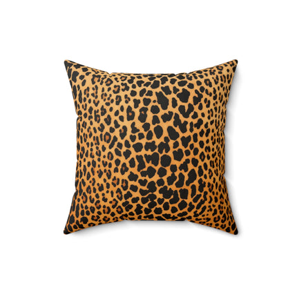 Classic Leopard Print Spun Polyester Square Pillow