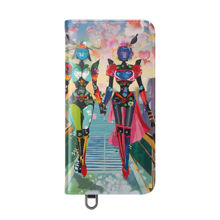 🤖🌆 Cyber Punk Robot Models Flip Case – Futuristic Fashion & Neon Elegance